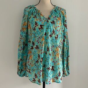 A.L.C. Turquoise Pullover with Buttons Tunic